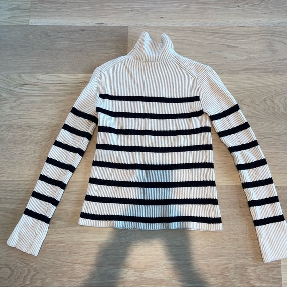 ENGLISH FACTORY WOMEN’S STRIPED TURTLE NECK SWEATER Small - Picture 6 of 9